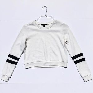 Forever 21 Varsity Stripe Crop Sweater, S